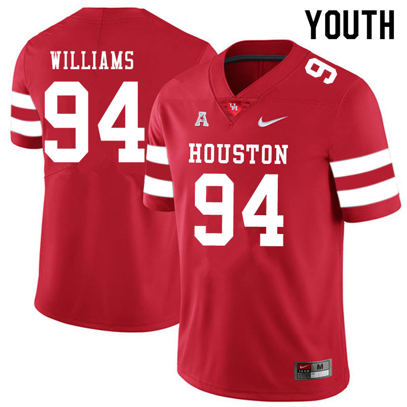 Youth #94 Sedrick Williams Houston Cougars College Football Jerseys Sale-Red - Click Image to Close